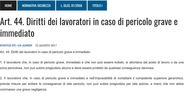 Dipendenti sospesi dal lavoro